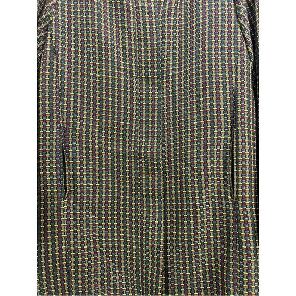 Alysi Womens Multicolor Tweed Houndstooth Full Zip Wool Jacket Blazer Size 4 - Picture 2 of 9